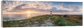 Holzbild Sonnenaufgang am Ellenbogen auf Sylt