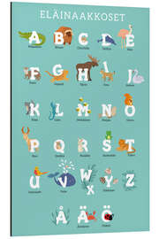 Magnettafel Tieralphabet (finnisch)