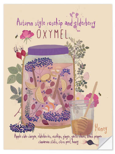 Selvklæbende plakat Oxymel