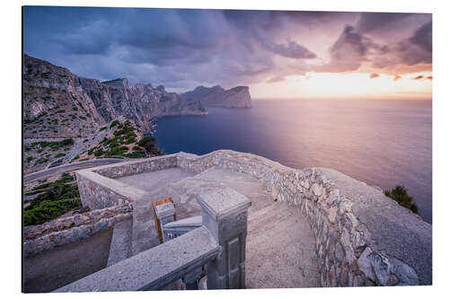 Stampa su alluminio Tramonto dopo una tempesta a Cap Formentor