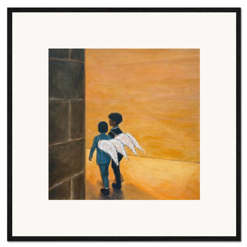 Impression artistique encadrée Deux anges