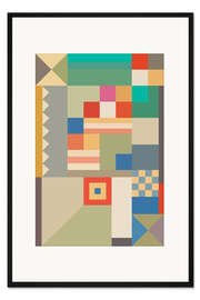 Gerahmter Kunstdruck Bauhaus-Muster