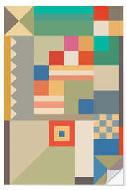 Selvklebende plakat Bauhaus pattern