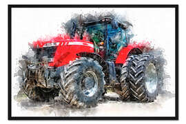 Gerahmter Kunstdruck Traktor I