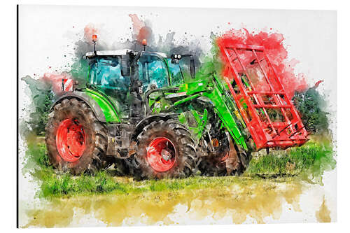 Aluminium print Tractor III