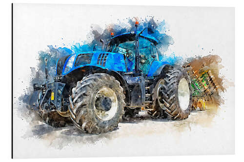 Tableau en aluminium Tracteur IV