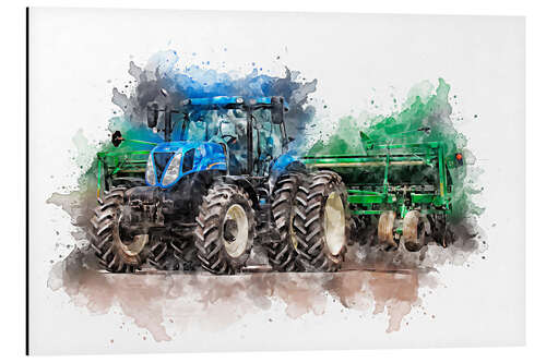 Aluminium print Tractor V