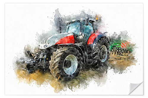 Selvklebende plakat Tractor VI