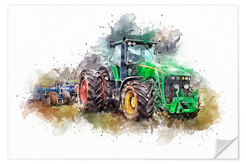 Selvklebende plakat Tractor VII