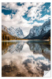 Wall sticker Reflections in Lake Dobbiaco