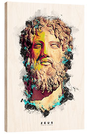 Tableau en bois  Zeus - dieux de l&#039;Olympe - Michael Tarassow