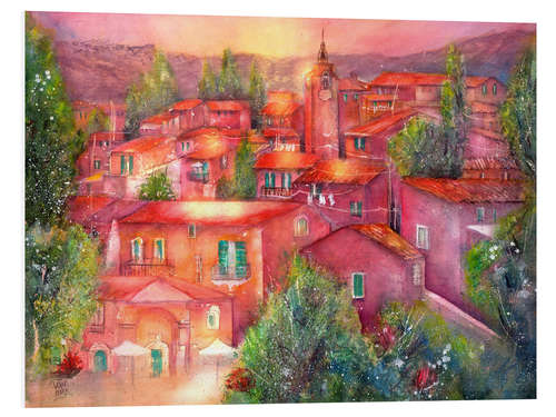 PVC print Small town in Roussillon, Provence