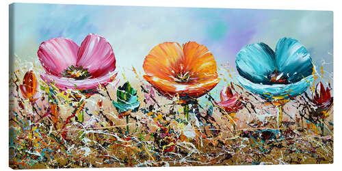 Canvas print Three Flowers I