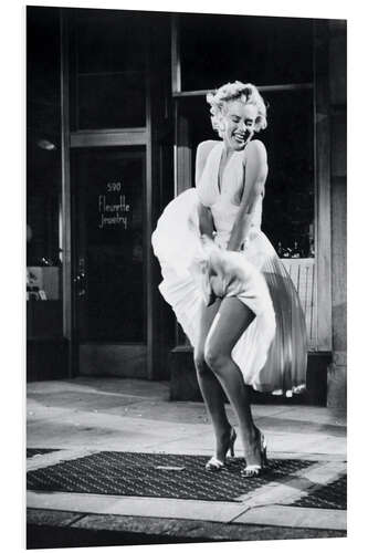 Foam board print Marilyn - The Seven Year Itch iconic pose