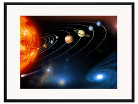 Gerahmter Kunstdruck Planeten im Sonnensystem