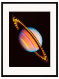 Gerahmter Kunstdruck Aufnahme von Voyager 2 vom Saturn