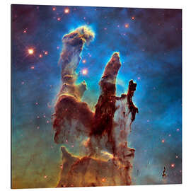 Print på aluminium  Pillars of Creation in the Eagle Nebula - NASA