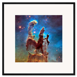 Gerahmter Kunstdruck Säulen der Schöpfung im Adlernebel