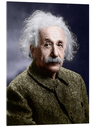 Tableau en verre acrylique Albert Einstein