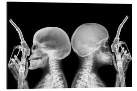 Magnettafel Benzinzapfsäulen und Skelette