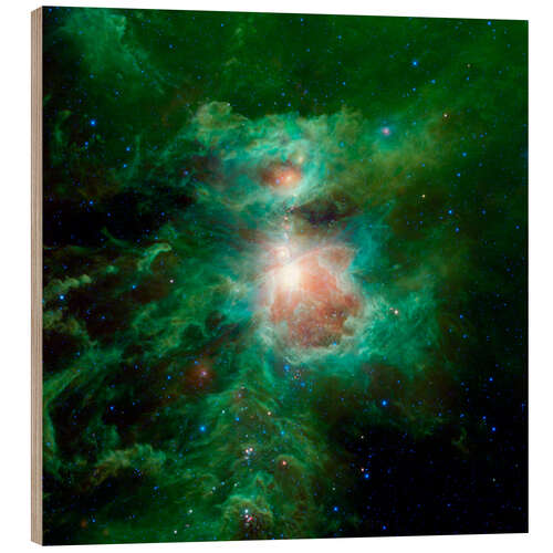 Wood print Orion Nebula