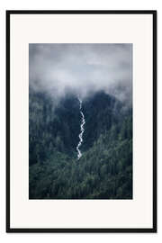 Gerahmter Kunstdruck Wolkenfall