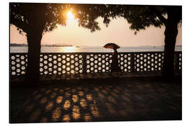 Aluminium print Street Scene in Asia at Sunset