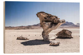 Cuadro de madera Formación rocosa en el desierto de Bolivia