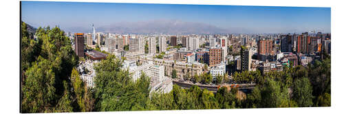 Aluminium print Santiago City Skyline in Chile