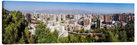 Leinwandbild Skyline von Santiago City in Chile