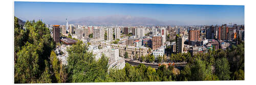 Foam board print Santiago City Skyline in Chile