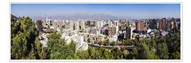 Póster  Skyline de la ciudad de Santiago en Chile - Matthew Williams-Ellis