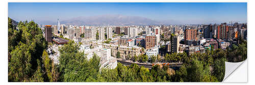 Naklejka na ścianę Santiago City Skyline in Chile