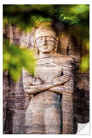 Naklejka na ścianę Enormous Buddha Statue in Sri Lanka