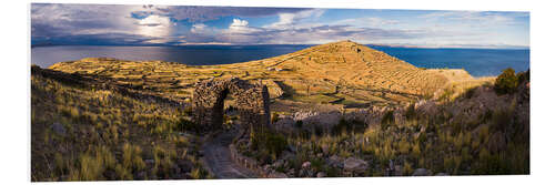 Tableau en PVC Ruines incas sur le lac Titicaca, Pérou