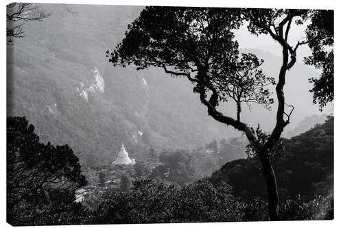 Tableau sur toile Temple spirituel dans les montagnes du Sri Lanka