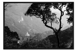Gerahmter Kunstdruck Spiritueller Tempel in den Bergen von Sri Lanka