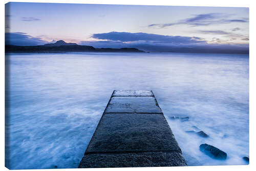 Canvastavla Peaceful Pier and Ocean Landscape