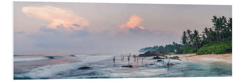 Foam board print Sri Lanka Stilt Fishermen Landscape in Sri Lanka