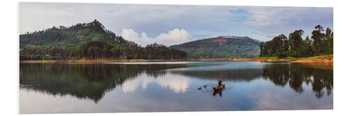 Foam board print Traditional Fishing Boat in the Mountains of Sri Lanka