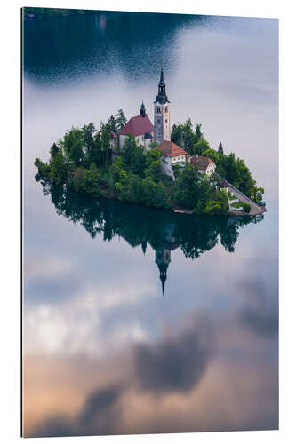 Gallery print Church of the Assumption at Lake Bled in Slovenia