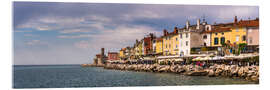 Acrylglasbild Piran Stadt an der Mittelmeerküste