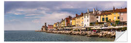 Selvklebende plakat Piran Town on the Mediterranean Coast