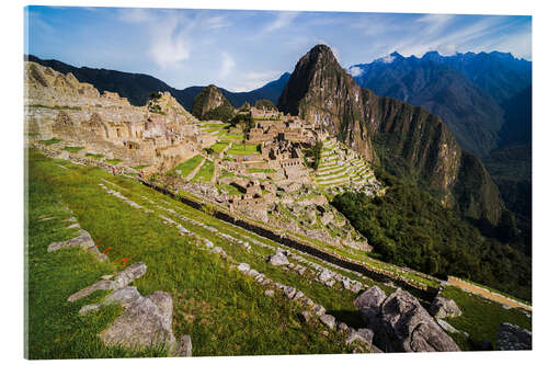 Quadro em acrílico Ruínas incas de Machu Picchu na Cordilheira dos Andes no Peru