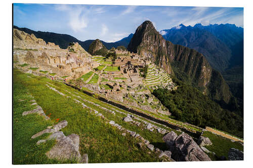 Tableau en aluminium Ruines incas de Machu Picchu dans les Andes du Pérou