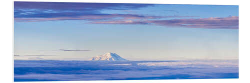 Print på skumplade Chimborazo Volcano Above the Clouds