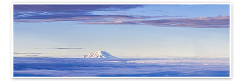 Póster Vulcão Chimborazo acima das nuvens