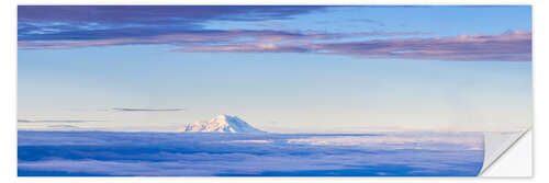 Selvklæbende plakat Chimborazo Volcano Above the Clouds