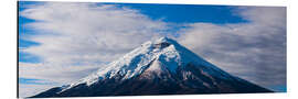 Tableau en aluminium Sommet du glacier du volcan Cotopaxi en Equateur