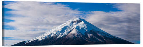 Leinwandbild Cotopaxi Volcano Glacier Capped Summit in Ecuador